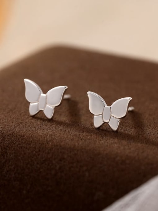 ES2511 [99 Butterfly] 999 Fine Silver Flower Cute Stud Earring